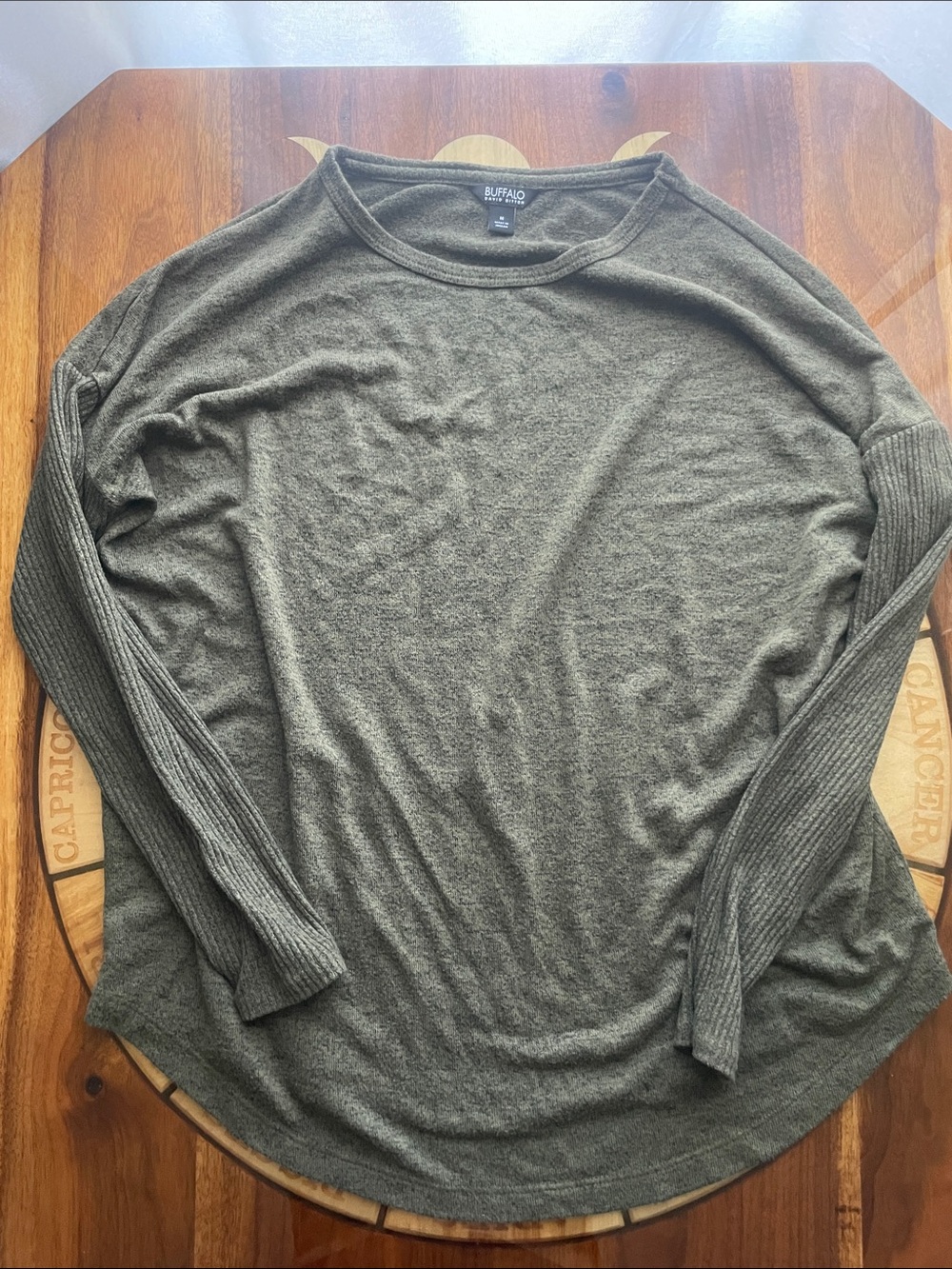 Forest Green Relaxed Long Sleeve Fall Autumn